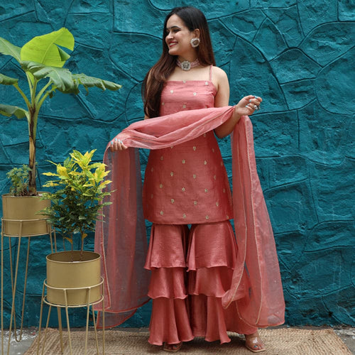 Baneraa Rose Dawn Sharara Set