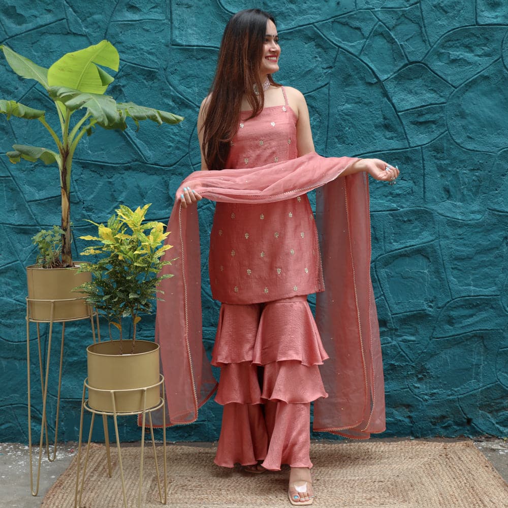 Baneraa Rose Dawn Sharara Set