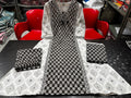 A Line Print Kurta 3 Pcs Set  Pant  Set With New Style in Maching