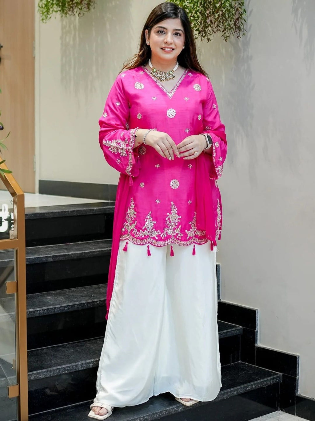 Women's Pure Viscose Silk Kurta Set's With Duppata
