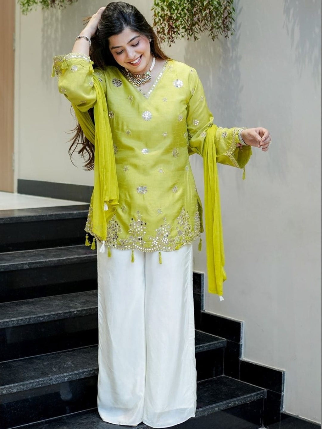 Women's Pure Viscose Silk Kurta Set's With Duppata