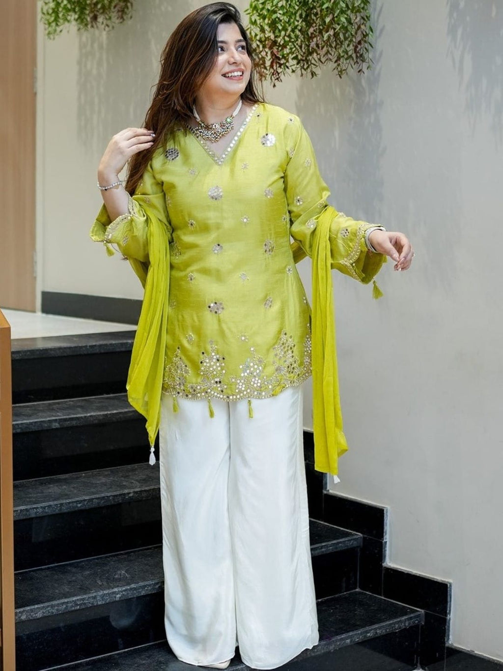 Women's Pure Viscose Silk Kurta Set's With Duppata