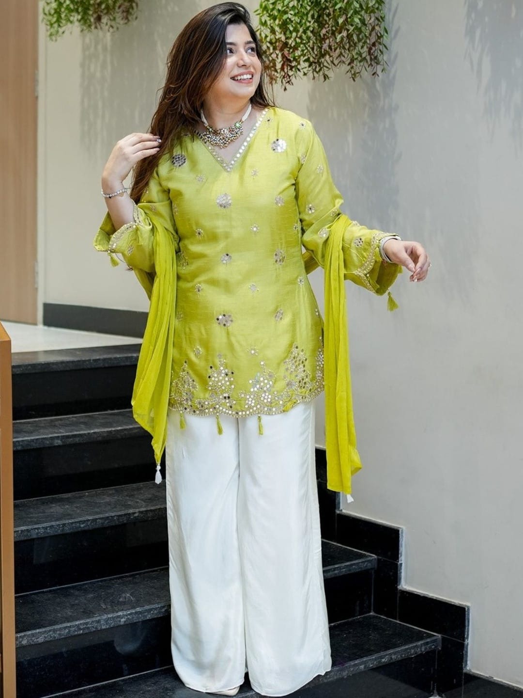 Women's Pure Viscose Silk Kurta Set's With Duppata