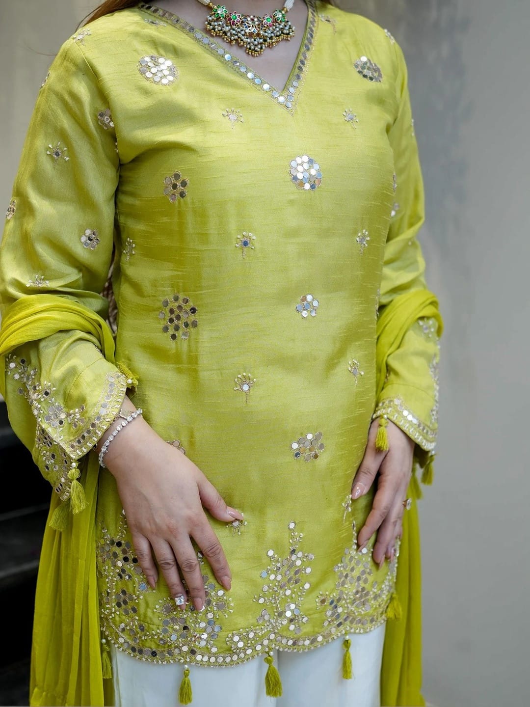 Women's Pure Viscose Silk Kurta Set's With Duppata